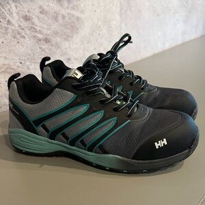 Helly Hansen Women's Black and Teal Steel Toe Shoe